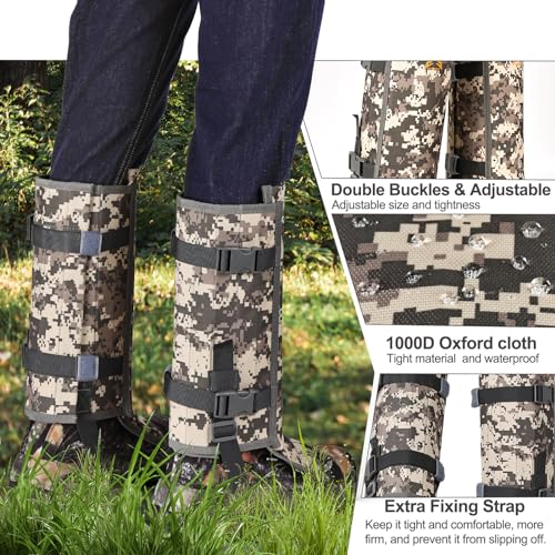 Snake-Gaiters-1000D-Adjustable-Snake-Bite-Protection-Waterproof-Snake-Guards-Lower-Legs-Snake-Proof-Gaiters-Snake-Shoe-Gaiters-for-Hunting-Hiking-Farm-Work