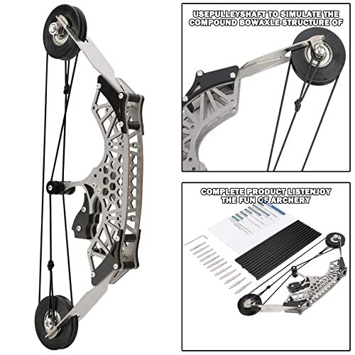 Zshjgjr Mini Bow And Arrow Set, Mini Compound Bow, Small & Compact Toothpick Bow For Shooting Practice Hunting Archery Entertainment Fun (8.66" Compound Bow) #TOP2