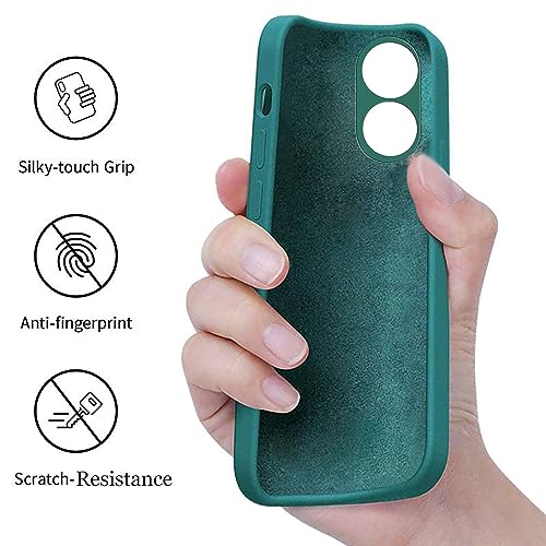 Image of A rtistque Back Cover Case for Oppo A78 5G with Camera Protection | Shockproof TPU | Stylish Protective Design | Slim Fit | Ultra Matte | Oppo A78 5G Back Cover - Green