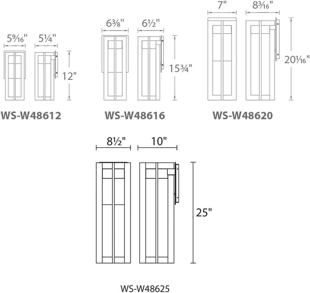 WAC Lighting dweLED, Chamber 25in LED Indoor and Outdoor Wall Light 3000K in Bronze
