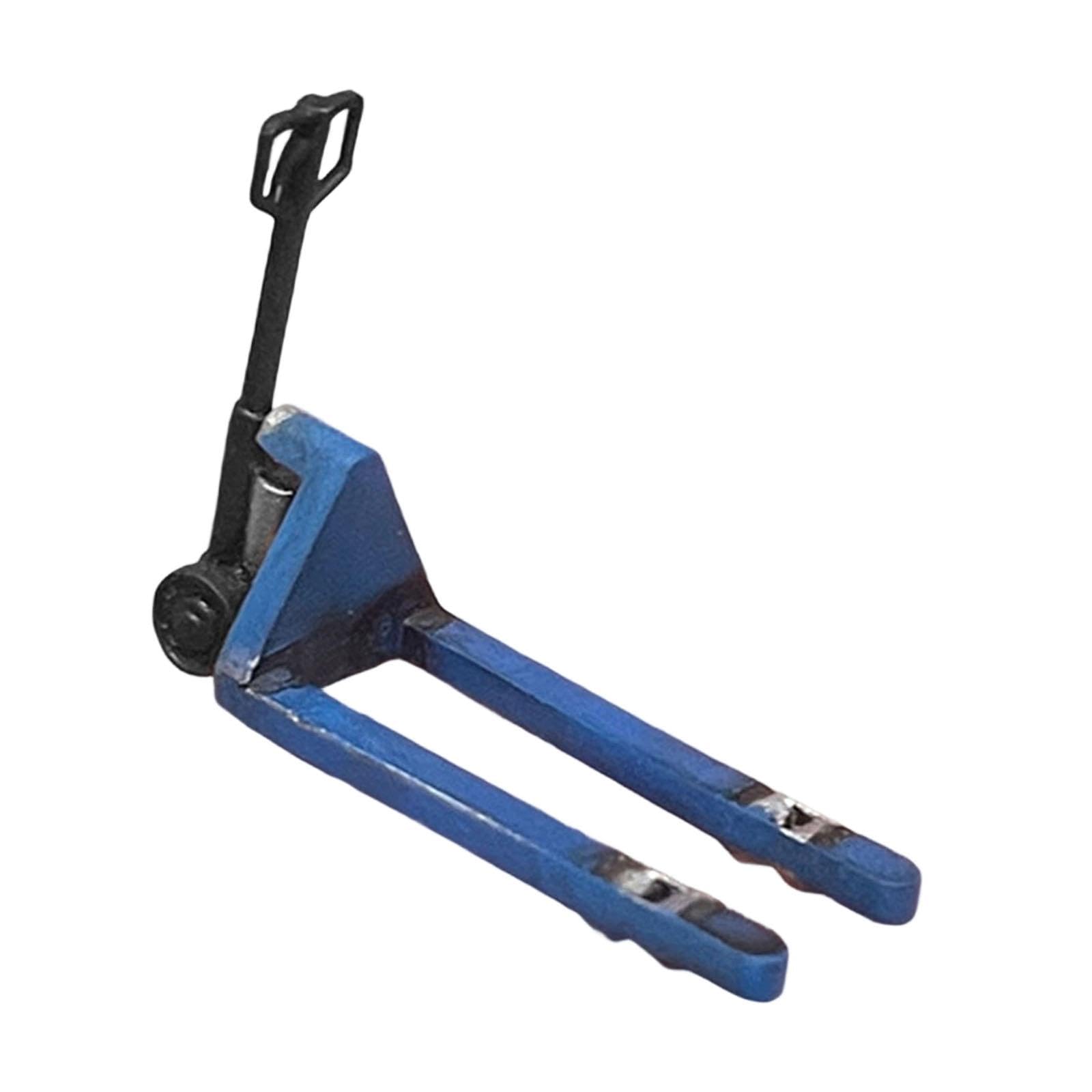 Sharplace Modèle réduit de transpalette au 1/64, réaliste, pour décoration de Garage Miniature, idéal pour des projets de Bricolage ou pour Un Bureau, Bleu