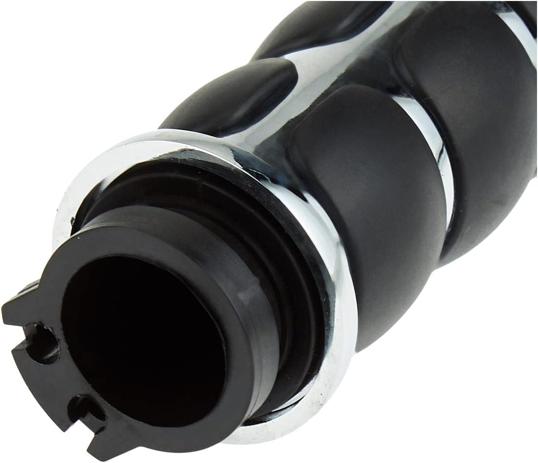 Kuryakyn 6236 Premium ISO Handlebar Grips for Throttle and Clutch: Honda & Triumph Motorcycles, Chrome, 1 Pair