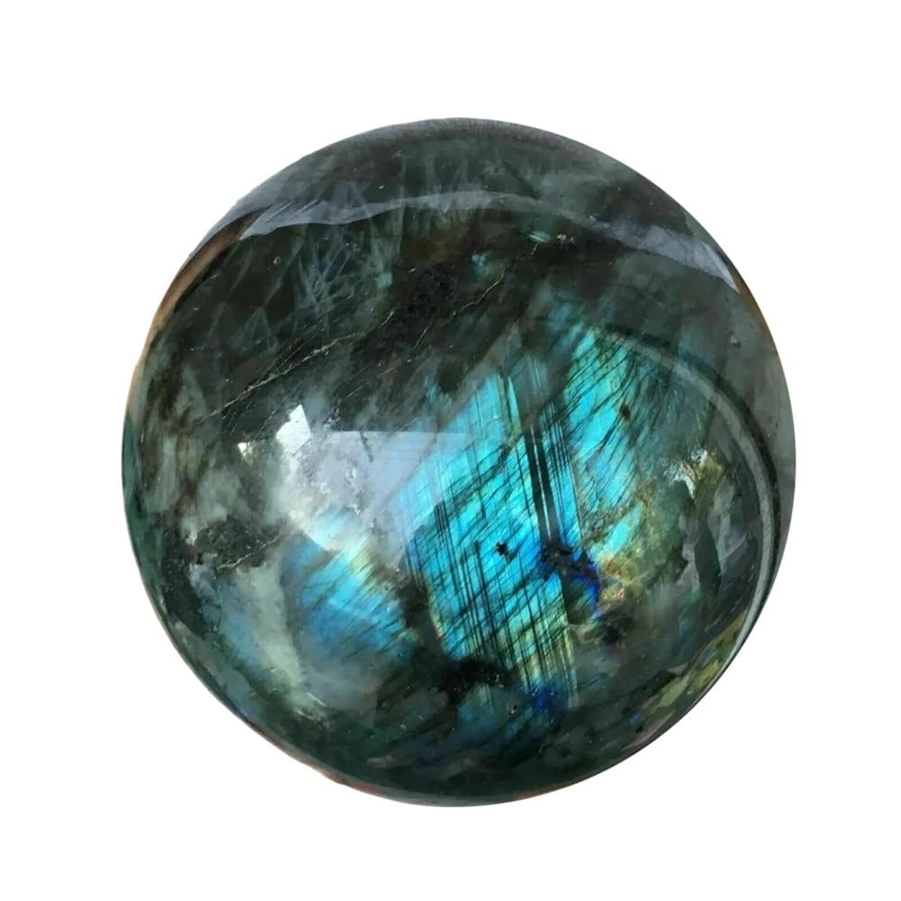 HAOYUNS Beautiful Natural labradorite crystal gemstone spheres help with emotional balance and wealth enhancement.(1300-1400g)
