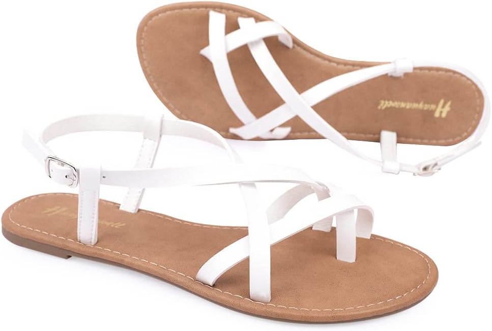 Women's Gladiator Flat Sandals Fisherman Strappy Sandals Ankle Strap Sandals - Image 4