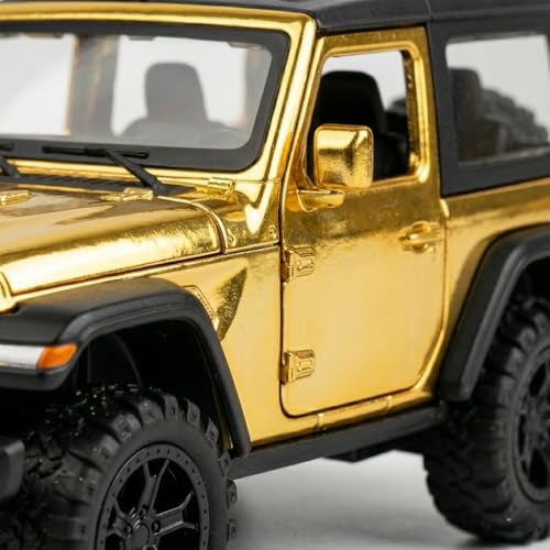 Image of Happy Hues Die-Cast Metal Toy Car 1:32 Scale - Premium Racing Model with Opening Doors & Durable Alloy Body, Best Collectible Gift for Kids (Jeep Yellow)