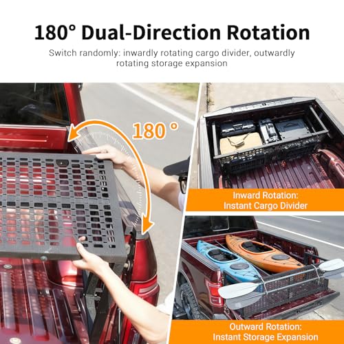 GEARZONE Truck Bed Extender Truck Bed Divider Compatible with 2015-2026 Ford F-150 Rotatable Tailgate Extension for 2025 2026 F150 Accessories by GEARZONE - Image 2