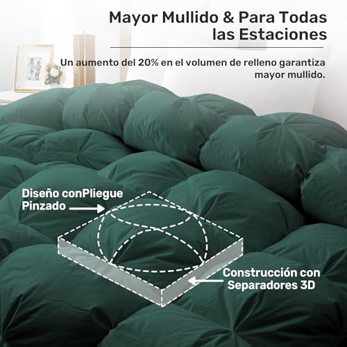 UNIKOME Bettdecke 220x240cm, Daunendecke Mit 100% Baumwolle Bettzug, Ganzjahresdecke Mit 2220g Daunen|Feder Füllung… – Ansicht 4
