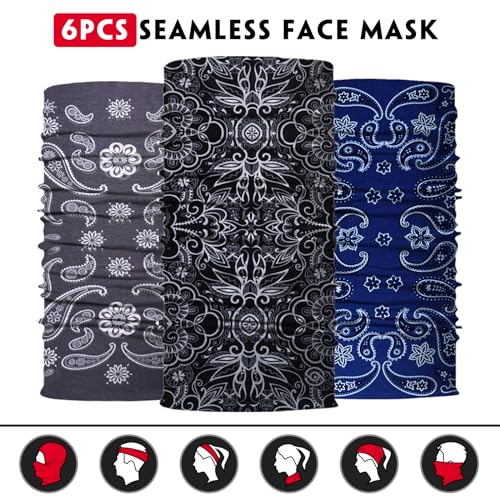 Image of Neck Gaiter for Men Women Headwear Bandana Head Wrap Face Scarf Mask Cover Warmer Balaclava-Seamless & Versatile