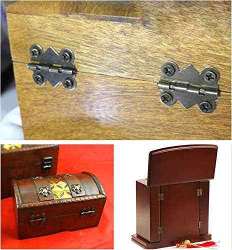 Charnières en fer forgé or pour couvercle de boîte et petit placard