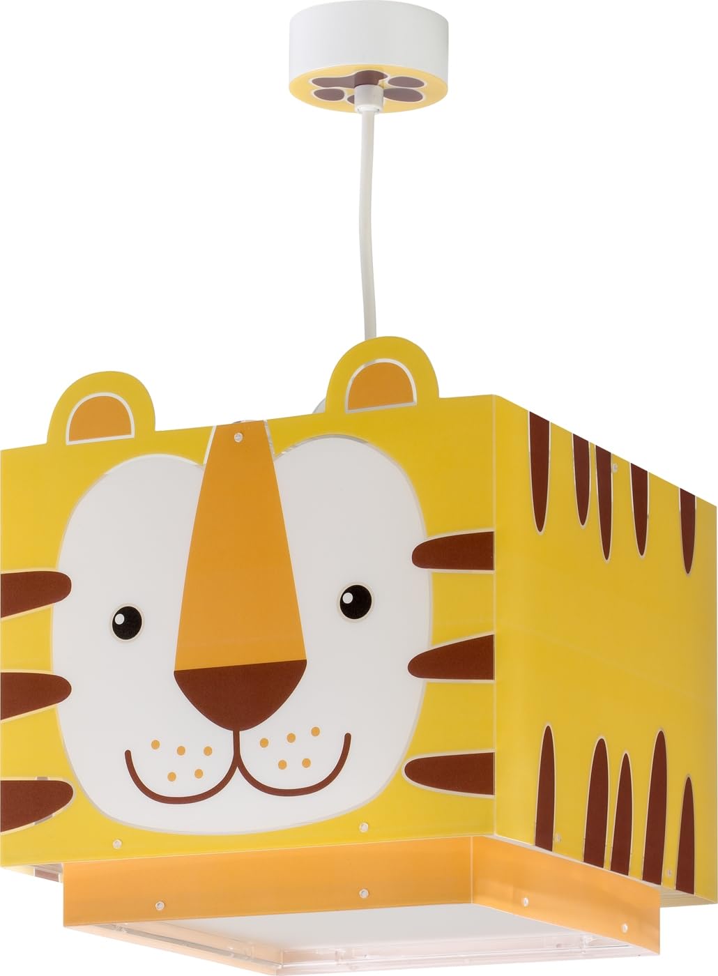 Dalber Lámpara Techo Colgante Infantil Little Tiger Tigre 64562M E27 | Incluye difusor de luz inferior extraible; Habitación niña; lámparas infantiles; Animales
