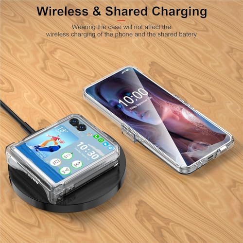 Image of Kapa Clear Airbag with Hinge Protection Back Case for Samsung Galaxy Flip7 / Z Flip 7 | Transparent Shockproof Slim Hard Protective Cover (Clear)