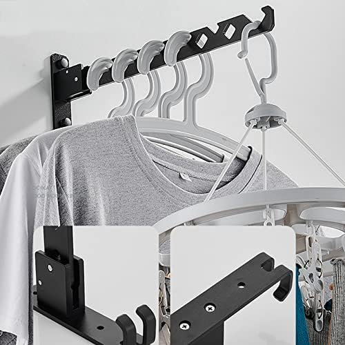 Foldable Portable Space Saving Clothes Drying Rack, Wall Mounted Clothes Rack, Clothes Drying Racks Outdoor,for Drying Cap, Face Mask, Socks, Towels, Underwear, Diapers
