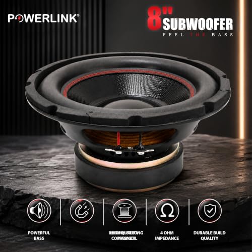 Image of POWERLINK 8 inch Subwoofer Black