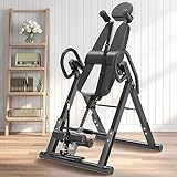 DnKelar Schwerkrafttrainer mit Verstellbarer Kopfstütze und Schutzgürtel, Inversion Table, 3...