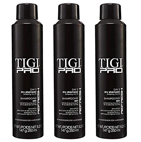 TIGI PRO Day 2 Dry Shampoos Volume Texture Absorbs Oil Refreshes Hair (3 Pack)