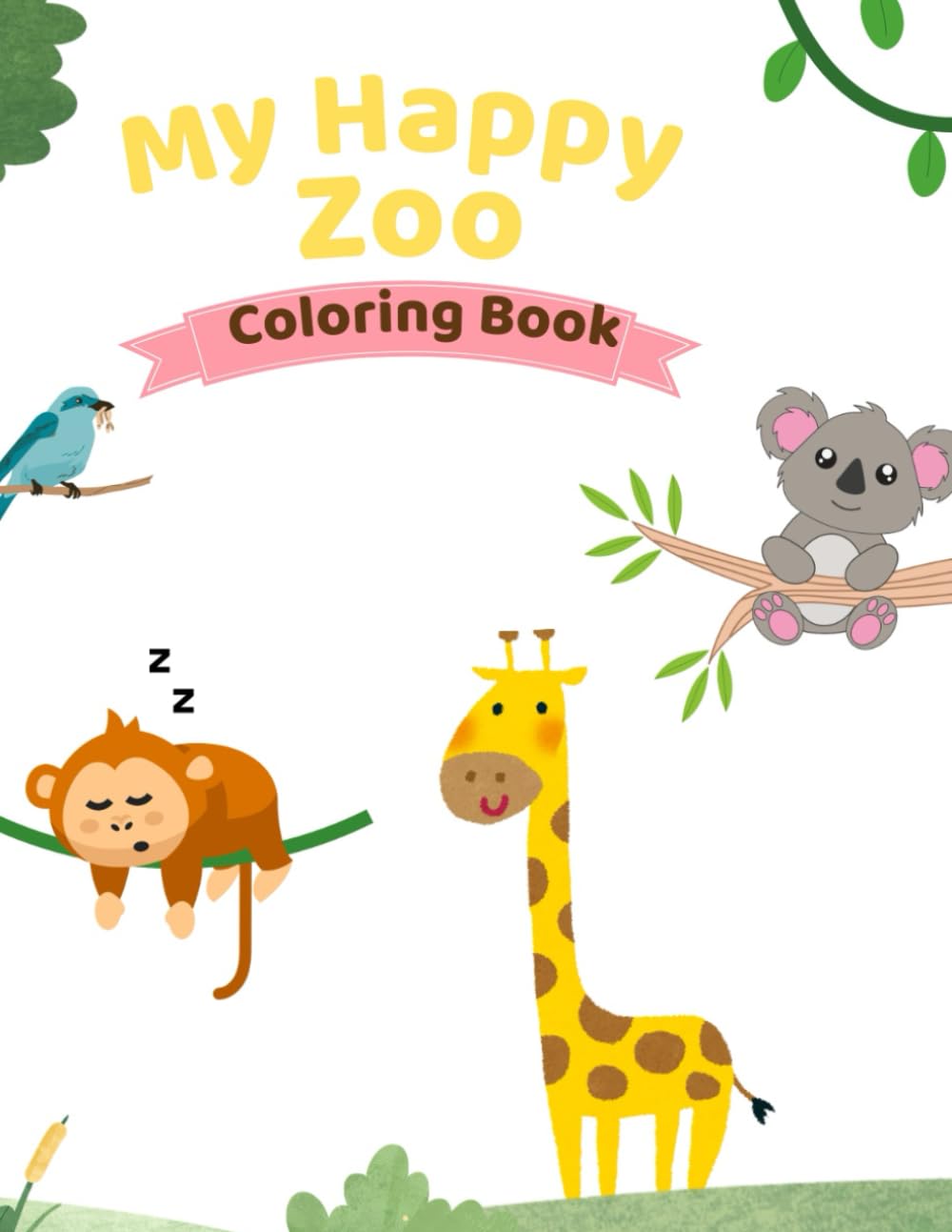 “My Happy Zoo Coloring Book”