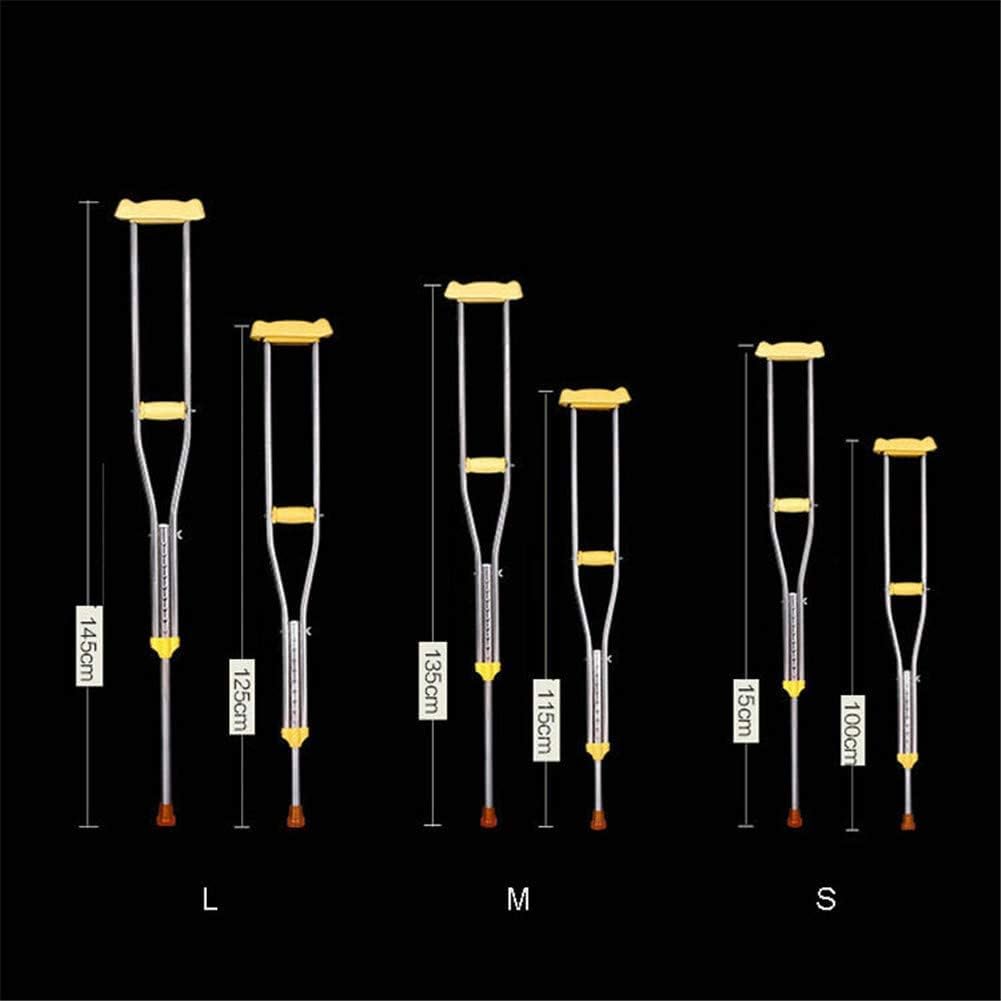 Crutches for Adults Underarm Crutches, 9 File Telescopic Adjustable Walking Stick with Comfortable Underarm Pads, Perfect for Travel and Work
