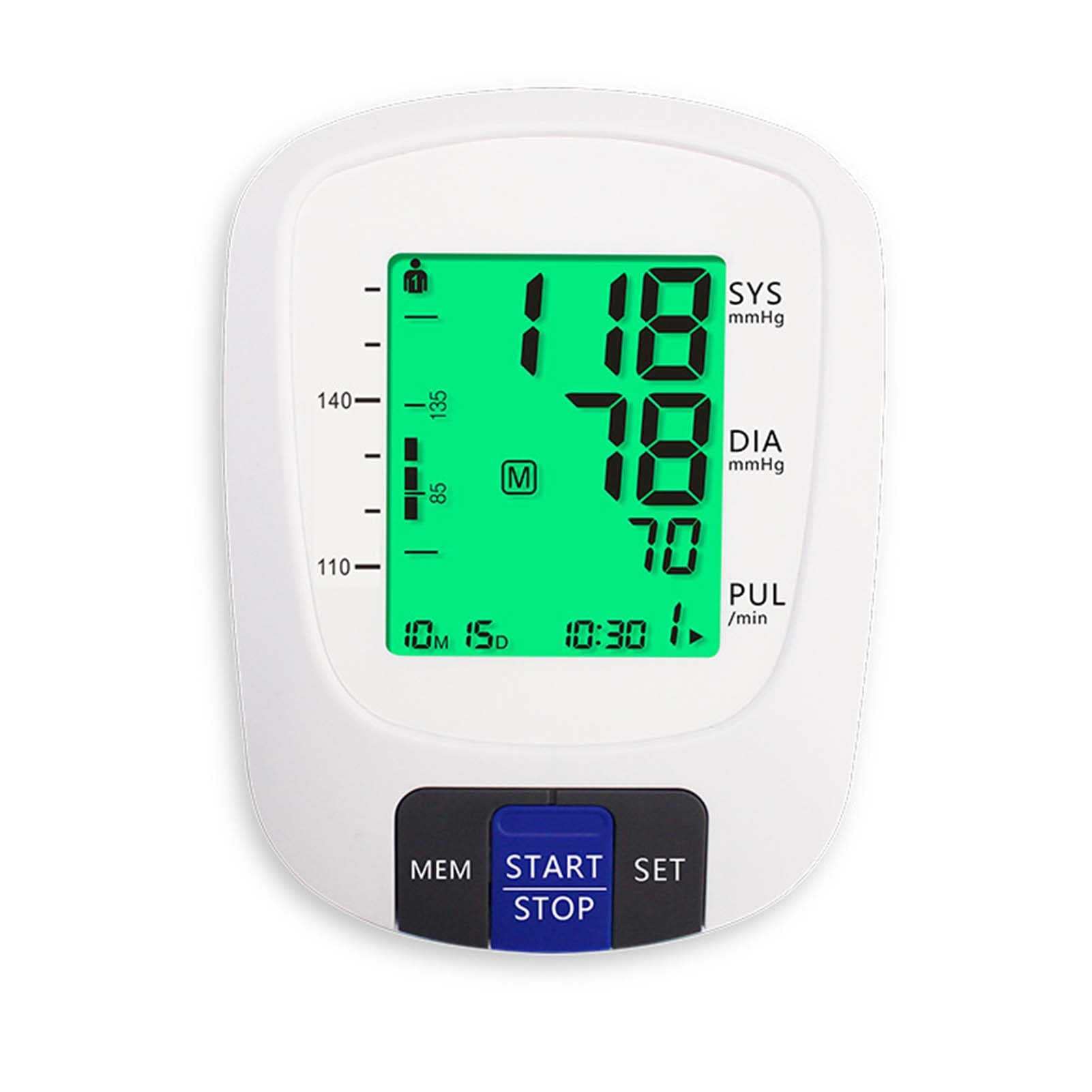 Esfigmomanómetro de Brazo electrónico, Monitor de presión Arterial doméstico de Alta precisión, Pantalla Digital LCD, presión Inteligente, Carga USB, para monitoreo de hipertensión