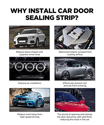 Yakefly Z Shape Automotive Windshield Rubber Seal,13Ft Car Windshield Window Door Weather Seal,Self Adhesive Windshield Rubber Seal,Auto Rubber Weather Draft Seal Strip #TOP3