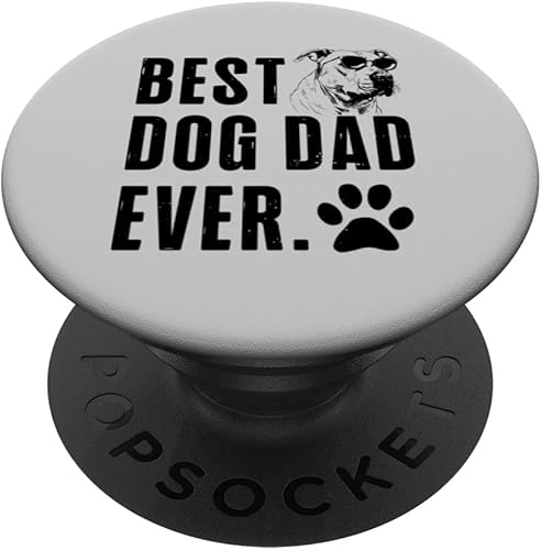 Miniatura 1 de Dogo Argentino Daddy Dad Best Dog Dad Ever Men PopSockets Swappable PopGrip