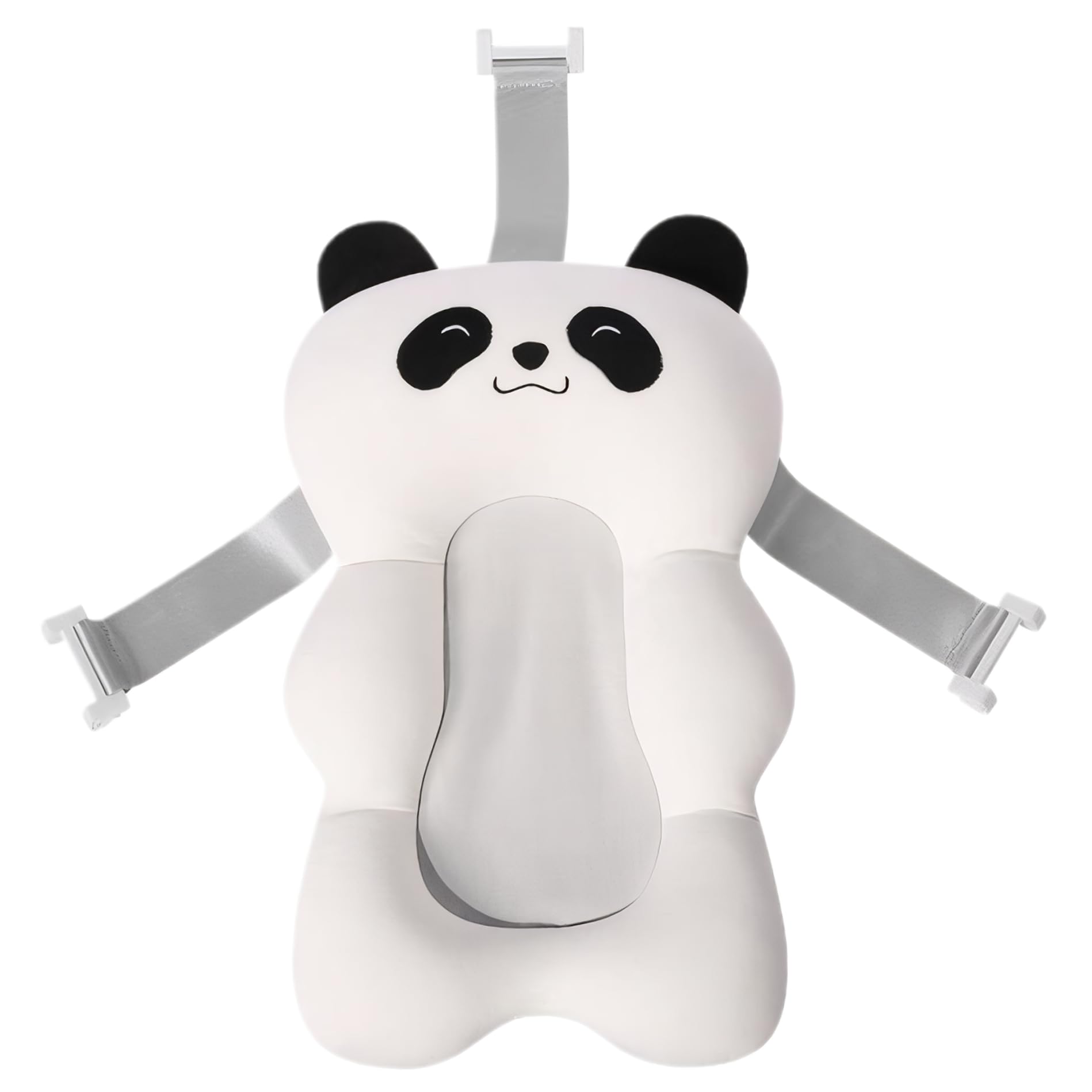 Almohada de baño para bebés de 1 por ciento, almohadilla de baño de bebé suave y segura, cojín de baño para bañera linda forma de panda cojín de baño para bebés ajustable, almohada de soporte de