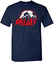 Vista 25 de Xtreme Apparrel Camiseta Team City Skyline para los aficionados al fútbol Atlanta - Camisa negra