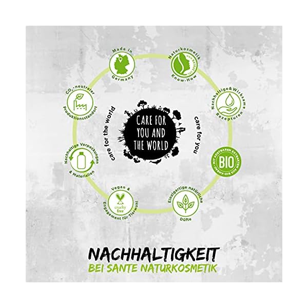 SANTE Naturkosmetik Wimperntusche flexibler Gummi Bürste, Mascara für verlängerte und voluminöse Wimpern, Mit Pro… – Bild 8