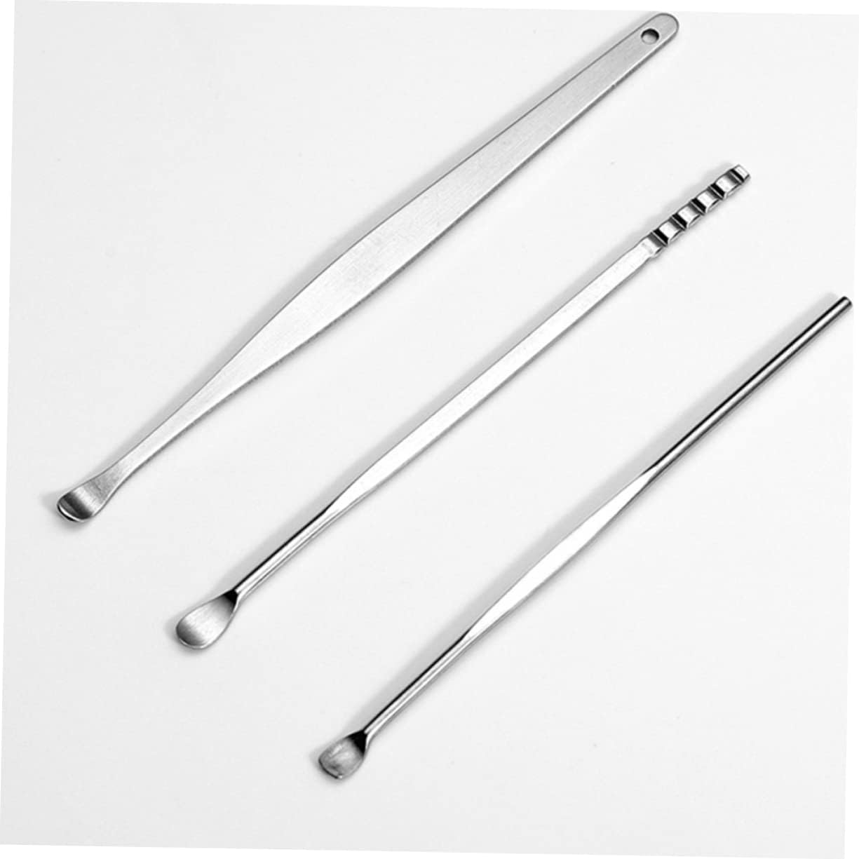 6sets Earwax Removal Tool Sturdy Ear Scoop Skid Design Boys and Girls and Adults Ear Spoon Set Made of -Grade Stainless Steel