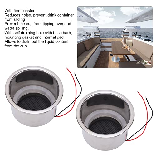 Portavasos LED para auto con 8 luces, set 2 piezas miniatura 4