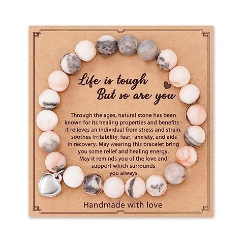 JINJIASC Natural Stone Bracelet for Women Cover