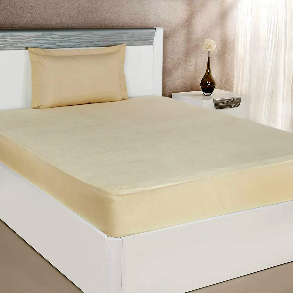 Mattress Protector - 100% Waterproof Mattress Cover King Size Bed 84x70 Inches_with 8 Inch Drop Beige - Waterproof Terry Cotton Breathable n Kids Urine Protection (King_84x70, Beige) (B0BM7X5737) Amazon Price History, Amazon Price Tracker