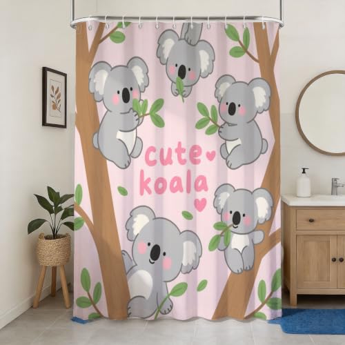 Rideau de douche 200x200 koala en tissu polyester imperméable