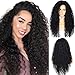 Sapphirewigs Kinky Curly Black Color Women Daily Makeup Kanekalon Heat Resistant Synthetic Lace Front Party Wigs