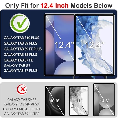 Image of Matte Screen Guard Compatible With Samsung Galaxy Tab S9 FE+ / S10+ / S9+ / S8+ / S7+ / S7 FE (12.4 inch Inch Tablet) Flexible Anti Glare Matte Screenguard Not a Tempered Glass Screen Protector