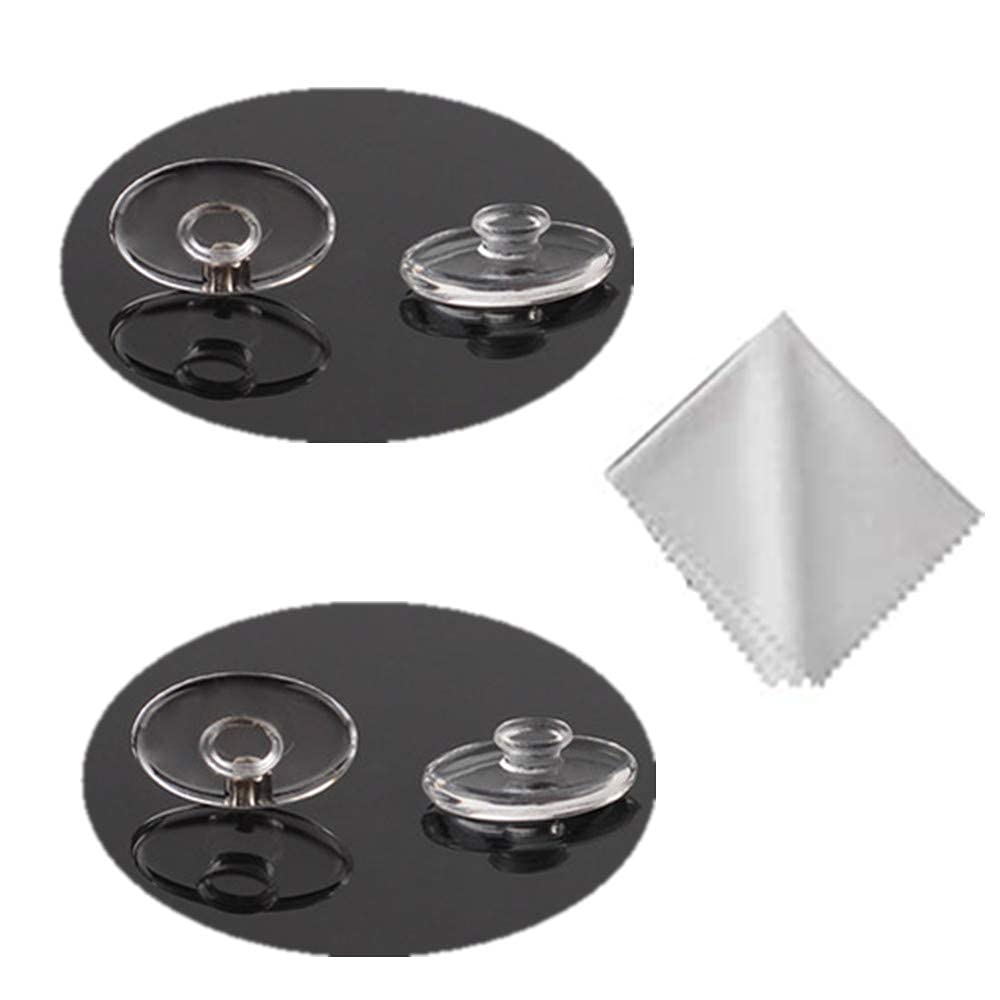 Sunshades Bhavya Optic 2 Pair Silicon Nose Pad Anti-Slip Stick On Press Fit Slide In Nose Pad Rimless Frame Oval Nose Pad 2 Pairs With Cleaning Cloth