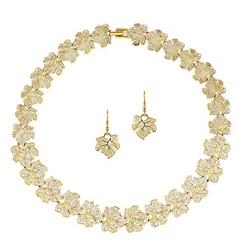 Preisvergleich Produktbild Cristalina Damen Schmuck-Sets Vergoldet - 903EA113GA-90-903NA113GA-80