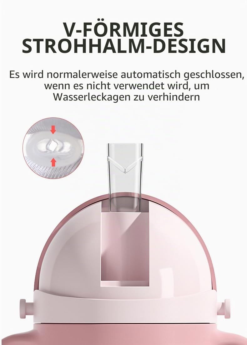 Oberni Trinklernbecher aus Tritan für Kleinkind ab 6 Monaten, BPA frei Trinkflasche mit Griffe, 270ml-Schnabeltasse-Trainerbecher-Blau,