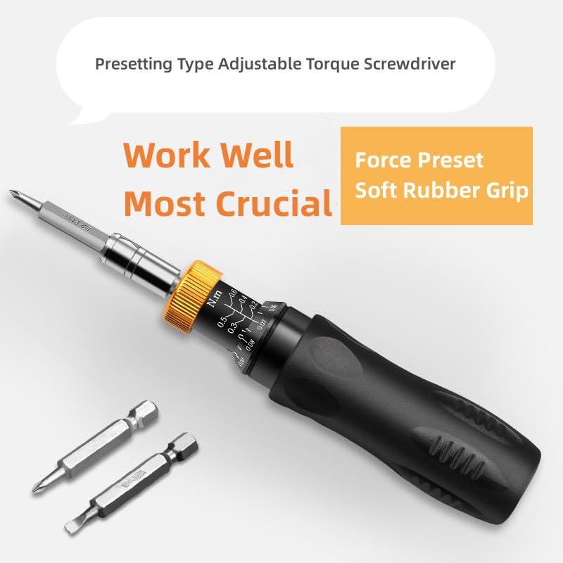 Hex Torque Screwdriver, Easy Operation 0.5Nm to 3Nm Adjustable Torque Screwdriver, for Maintenance Accessories Repair Supplies - Image 2