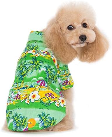 Dogo Tropical Island Dog Shirt - Green - Extra Extra Large