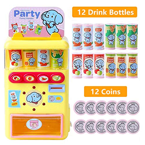 PUSITI Vending Machine Toys Drinks Machines Toys Education Learning Toys Shopping Game Toys for Boys and Girls Play House Toys Birthday Gift for Kids Age 3 4 5 6 Years and Up - Thumbnail 3