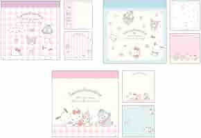 【レア】サンリオ キャラクターズ ＊ ブロックメモ & 缶ケース 3個セット Amazon.co.jp: ティーズファクトリー サンリオキャラクターズ 3