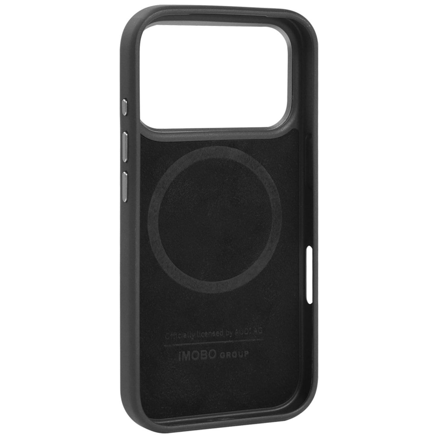 Audi RSQ Sport Cercle rouge en fibre de carbone compatible avec MagSafe Coque pour iPhone 17 Pro Max (Noir)
