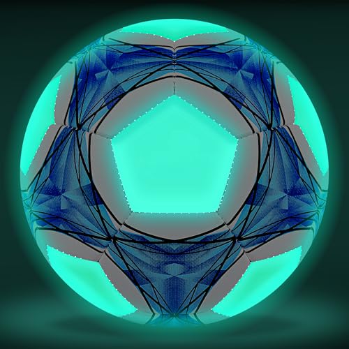 Herenear Balón de Fútbol Iluminado, Fútbol de Entrenamiento Tamaño 5, Balón de Fútbol Fluorescente para Entrenamiento y Juegos