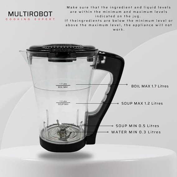 Soup Maker & Blender, Multifunction Blender Smoothie Maker, 800w, 1700ml, Stir, beat and cook, powerful, ultra-compact food processor, 6 Automatic programs. Keep warm programme