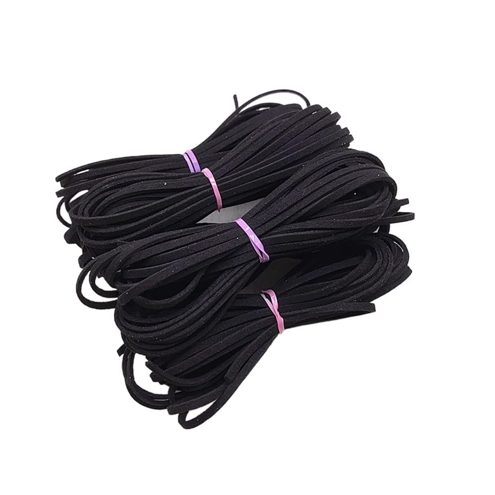 Decor Craft String 5yards Thread Rope 3mm Flat, Faux Suede Braided Cord Velvet Leather Used for Handmade Beading 1piece
