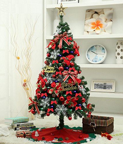 Amazon.co.jp: クリスマスツリー 180cm 赤色 豪華版飾り103点