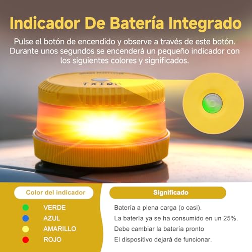 Miniatura 5 de Baliza V16 Homologada Dgt Con Geolocalización Y Conexión Dgt 3.0, Mod100 Plus Led De Alta Intensidad 360 , Protección Ip54 Antilluvia Y Polvo, Servicio De Comunicación Gratuito Hasta 2042
