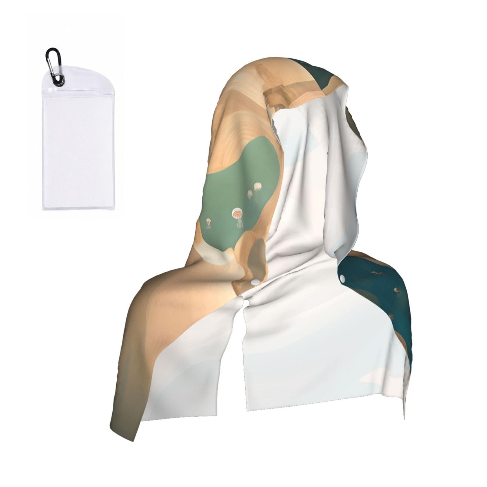CNTDBU Dunhuang Mystery Cooling Towel Hooded-Instant Chill Neck Cover for Sports, UV Cooling Rag for Running Gym