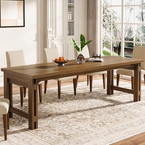 Tribesigns-7874-Inch-Long-Dining-Table-for-6-to-8-People-Rectangle-Kitchen-Table-Farmhouse-Dining-Room-Table-Wood-Dinner-Table-for-Kitchen-Dining-Room-Rustic-Brown Tribesigns 7874 Inch Long Dining Table for 6 to 8 People Rectangle Kitchen Table Farmhouse Dining Room Table Wood Dinner Table for Kitchen Dining Room Rustic Brown