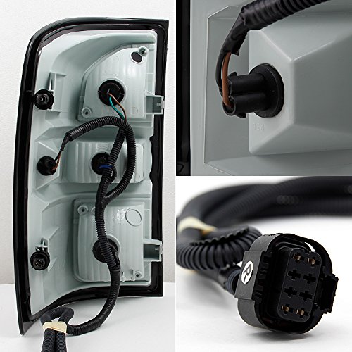 AKKON - For GMC Sierra 1500 2500HD 3500 Dark Red Rear Tail Lights Driver Left + Passenger Right Replacement Pair